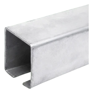 Rail de guidage PSG en acier pour portails coulissants – profilé en U 50×50 mm, longueur 6000 mm