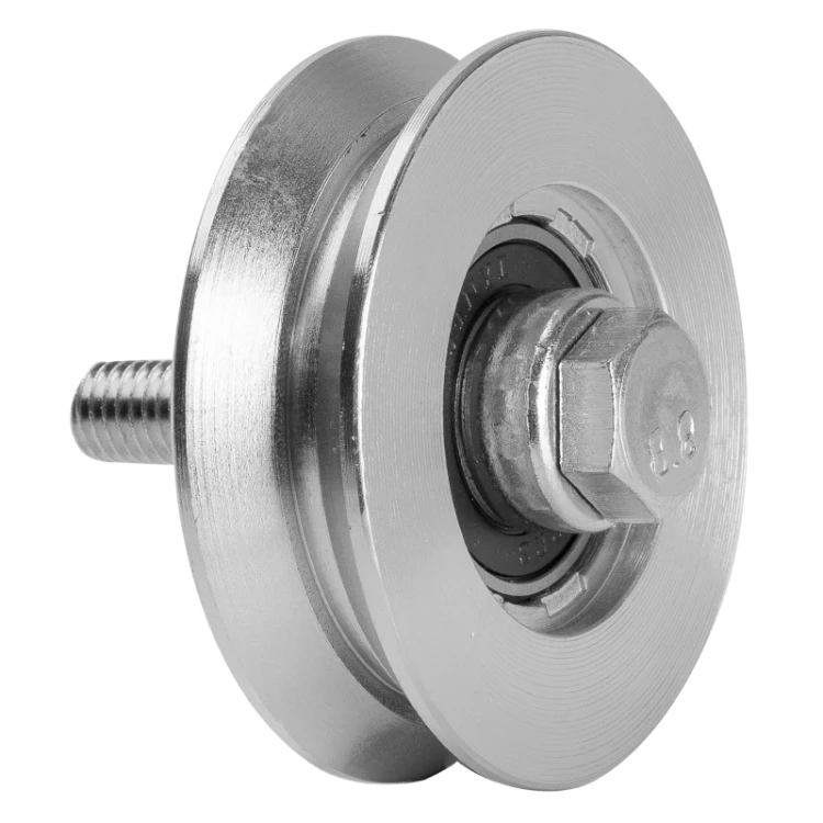 PSG Roulette de roulement V fi 70×20 mm acier galvanisé pour portail coulissant sur rail 001-295 (1)