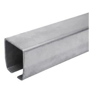 Rail de guidage PSG pour portail coulissant 100×90×5 mm noir – profilé en U acier 6 m