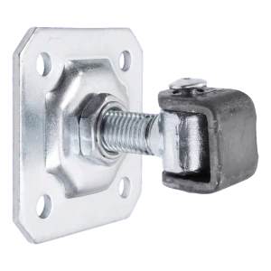 Charnière réglable PSG pour portails battants M20 avec écusson 100×100×4 mm
