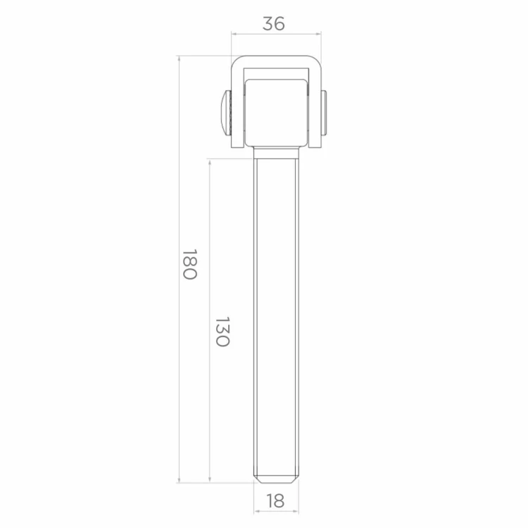 Charnière réglable longue pour portails battants M18 acier galvanisé 001-343 (5)