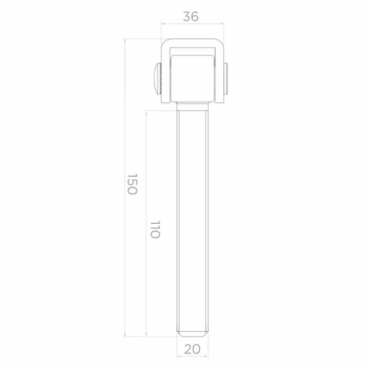 Charnière en acier réglable M20 pour portails battants – galvanisée, L150 mm 001-350 (4)