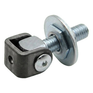 Charnière réglable PSG M12 à souder galvanisée avec oreille noire