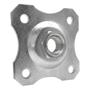 Écusson décoratif 100x100 mm pour charnière réglable M20 – galvanisé