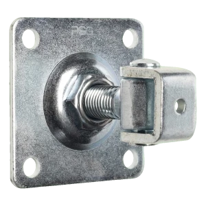 Charnière de portail réglable PSC avec plaque M20 galvanisée 100×100×4 mm
