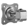 Charnière réglable de portail avec plaque décorative M16 80×80 mm acier galvanisé 001-363 (1)