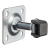 PSG charnière réglable de portail M20 avec plaque 100×100 mm galvanisée – oreille noire 001-373 (1)