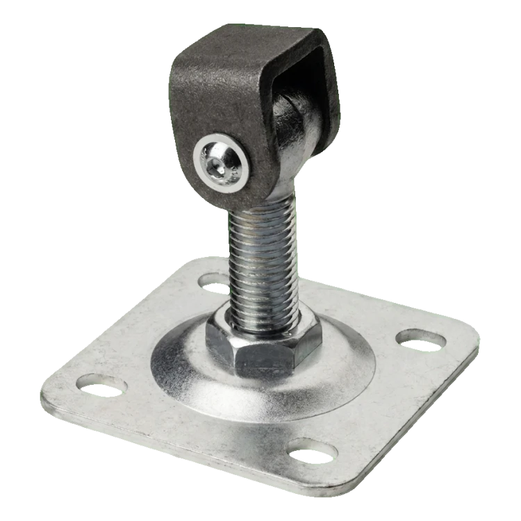 PSG charnière réglable de portail M20 avec plaque 100×100 mm galvanisée – oreille noire 001-373 (3)