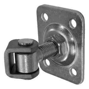 Charnière de portail réglable PSG M16 avec plaque rectangulaire 75x55 mm galvanisée
