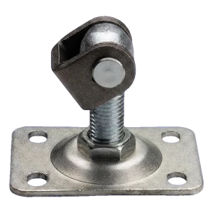 Charnière réglable de portail M20 avec plaque rectangulaire 110×75 mm en acier galvanisé