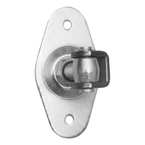 Charnière réglable de portail avec écusson ovale M20 160×85 mm – acier galvanisé
