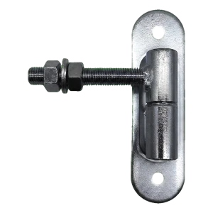 Charnière réglable tournée PSG ø 27 M16 avec platine 180×50 mm et bille