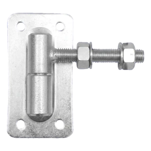 PSG charnière réglable roulée pour portails ⌀30 M18 avec plaque 160×85 mm