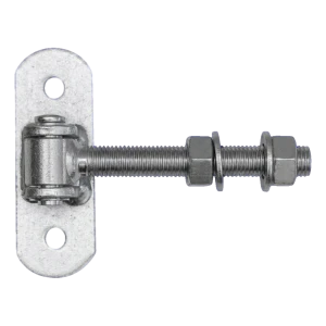 Charnière réglable de portail M16 avec plaque 115×40 mm – galvanisée
