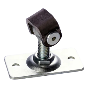 Charnière réglable pour portillon avec plaque rectangulaire M12 75×38 mm acier galvanisé