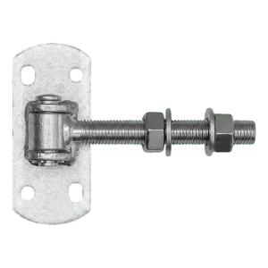 Charnière réglable de portail M16 avec plaque 115×50 mm – galvanisée