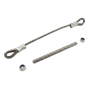 PSG Câble de sécurité en acier pour portail battant 300 mm avec tige M12