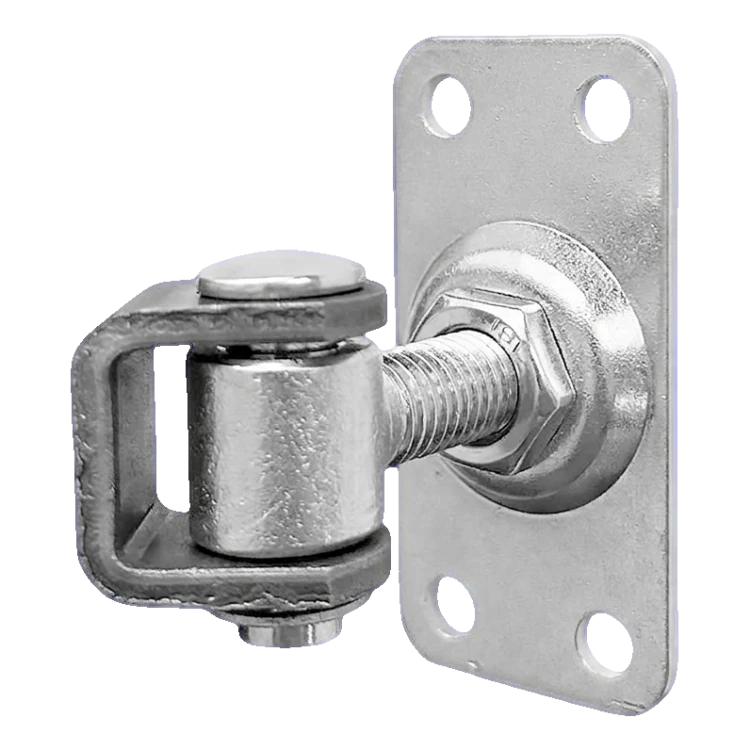 Komet – charnière réglable de portail M12 avec plaque 75 × 37 mm, zinc galvanique 001-522 (1)