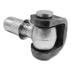 Charnière réglable de portail M12 avec rivet écrou – acier galvanisé