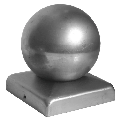 Gegalvaniseerde stalen hekwerk afdekkap 80×80 mm met bol fi 80 mm 001-565 (1)