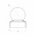 Gegalvaniseerde stalen hekwerk afdekkap 80×80 mm met bol fi 80 mm 001-565 (2)