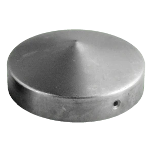 Chapeau d'acier rond pour poteau de clôture FI 42 mm – brut