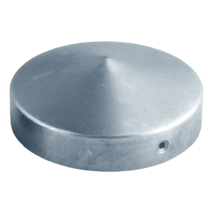 Chapeau de clôture en acier galvanisé pour poteau rond Ø 48 mm