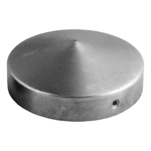 Chapeau en acier rond pour poteau de clôture Ø 60 mm – brut