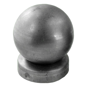 Capuchon de clôture en acier avec boule décorative Ø 60 mm pour poteau rond Ø 60 mm
