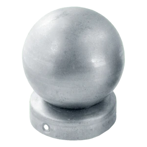 Chapeau de clôture en acier pour poteau Fi 60 mm avec boule Fi 80 mm – galvanisé
