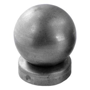 Capuchon de clôture en acier pour poteau Ø 77 mm avec boule décorative Ø 60 mm