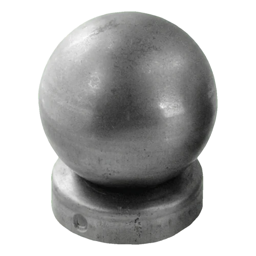Chapeau de clôture en acier pour poteau Ø 48 mm avec boule décorative Ø 60 mm 001-591 (1)