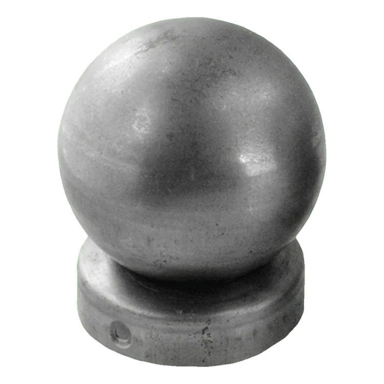 Hekwerkkapje van staal voor paal Ø 48 mm met sierbol Ø 60 mm 001-591 (1)