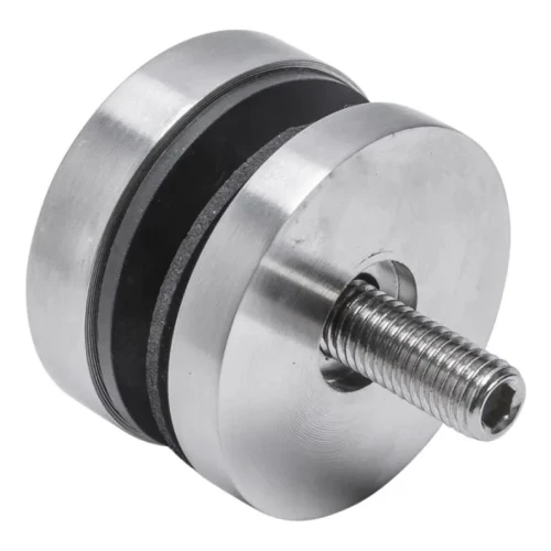 Fixation ponctuelle pour verre 8-17,52 mm fi 50/8/M8x45 AISI 304 système plat satiné 000-477 (2)