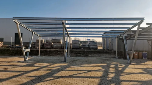 Carport Photovoltaïque VICA pour 3 véhicule Abri Solaire 2+1 modules GPV-105-09 (6)