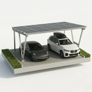 Carport Photovoltaïque VICA pour 2 véhicules SOLO Abri Solaire