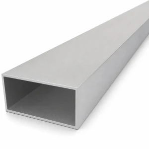 Tube aluminium rectangulaire 40×80×2 mm – profil fermé EN AW-6060, longueur 2000 mm