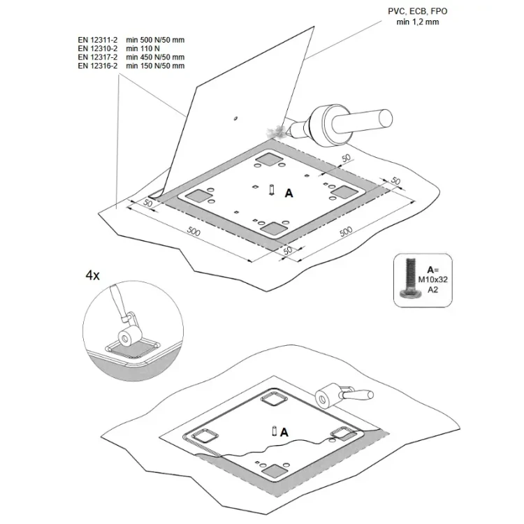 Support "Z" CWL toit plat 17x7x5cm PV-27-01 (7)