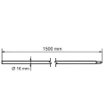 Piquet de terre démontable à cône Morse fi 16 x 1500 mm – acier galvanisé à chaud 001-774 (2)