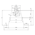 Aluminium trapeziumbrugstuk PV met EPDM H70 L330 voor trapeziumplaten 001-777 (2)