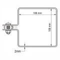 Collier de finition pour panneaux de clôture 100x100 mm vert 000-783 (5)