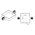 Pince intermédiaire pour panneaux de clôture 100x100 mm graphite 000-780 (4)