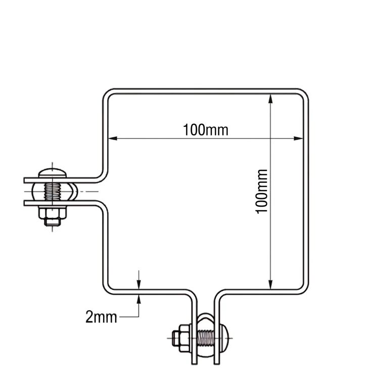 Collier d'angle pour panneaux de clôture 100x100 mm vert 000-775 (4)