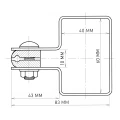 Collier pour panneaux de clôture terminal 60x40 anthracite graphite GPV-700-11 (4)
