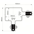 Hoekbeugel voor hekwerkpanelen 60x40 bruin GPV-700-10 (3)