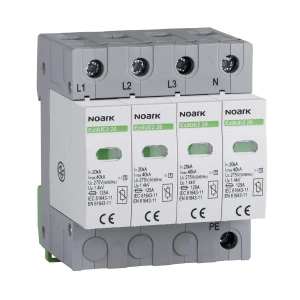 Parasurtenseur Type II 275V AC 20kA cartouche remplaçable 4 pôles