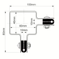 Collier pour panneaux de clôture d'angle 60x40 noir GPV-700-07 (3)