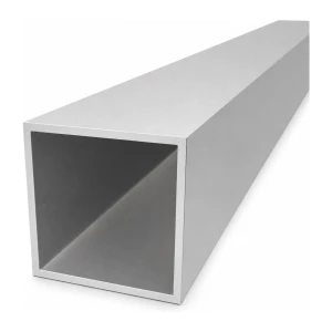 Tube aluminium carré 90×90×4 mm – profil fermé EN AW-6060, L=2000 mm