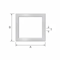 Tube aluminium rectangulaire 25×100×2 mm – profilé creux EN AW-6060, L=2000 mm 001-855 (2)