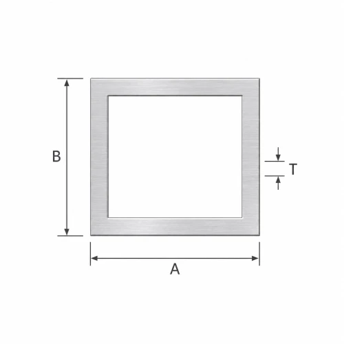Rechthoekige aluminium buis 25×100×2 mm – gesloten profiel EN AW-6060, L=2000 mm 001-855 (2)